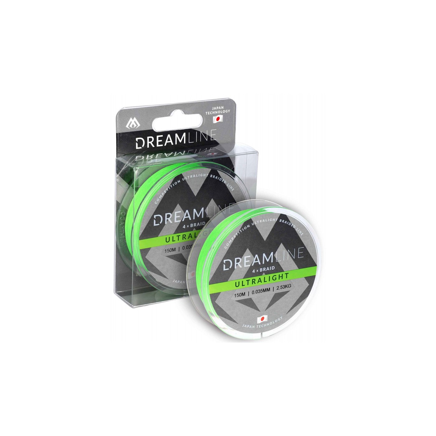 MIKADO PLECIONKA - DREAMLINE ULTRALIGHT - 0.047mm/3.87kg/150m - FLUO ZIELONA - op.1szp.