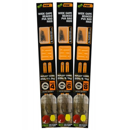 FOX Haki Edges Wide Gape Beaked PVA BAG Rigs ROZ 4